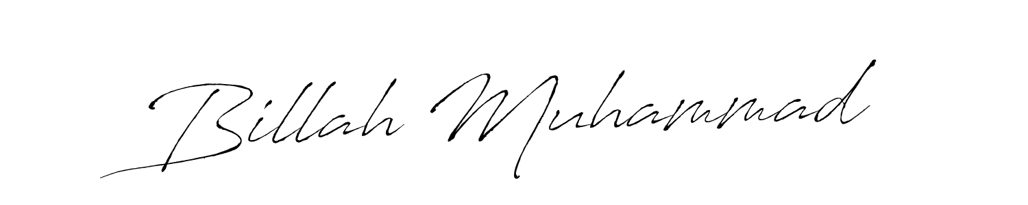 Design your own signature with our free online signature maker. With this signature software, you can create a handwritten (Antro_Vectra) signature for name Billah Muhammad. Billah Muhammad signature style 6 images and pictures png