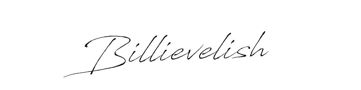 Design your own signature with our free online signature maker. With this signature software, you can create a handwritten (Antro_Vectra) signature for name Billievelish. Billievelish signature style 6 images and pictures png