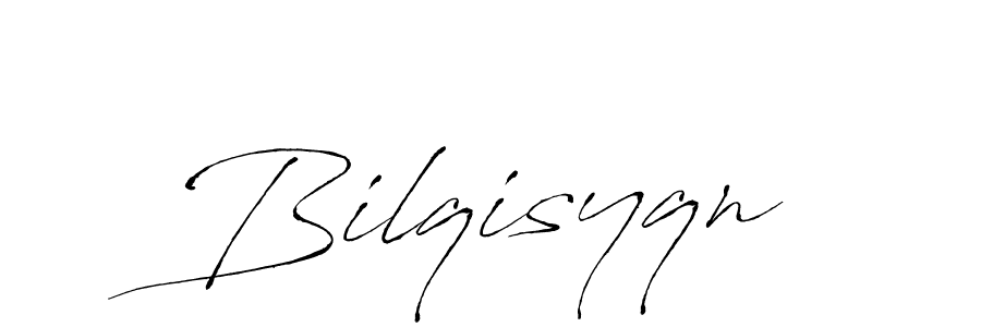 Similarly Antro_Vectra is the best handwritten signature design. Signature creator online .You can use it as an online autograph creator for name Bilqisyqn. Bilqisyqn signature style 6 images and pictures png