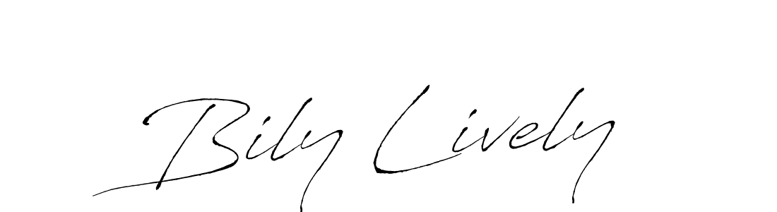 if you are searching for the best signature style for your name Bily Lively. so please give up your signature search. here we have designed multiple signature styles  using Antro_Vectra. Bily Lively signature style 6 images and pictures png