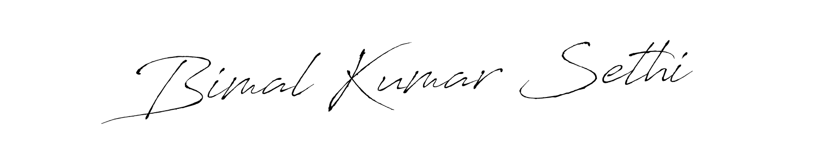 How to make Bimal Kumar Sethi name signature. Use Antro_Vectra style for creating short signs online. This is the latest handwritten sign. Bimal Kumar Sethi signature style 6 images and pictures png