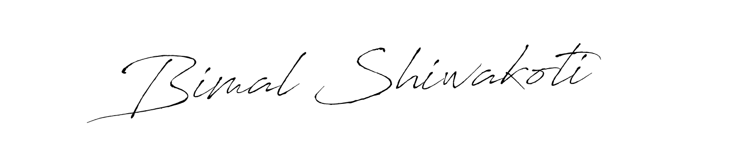 Design your own signature with our free online signature maker. With this signature software, you can create a handwritten (Antro_Vectra) signature for name Bimal Shiwakoti. Bimal Shiwakoti signature style 6 images and pictures png