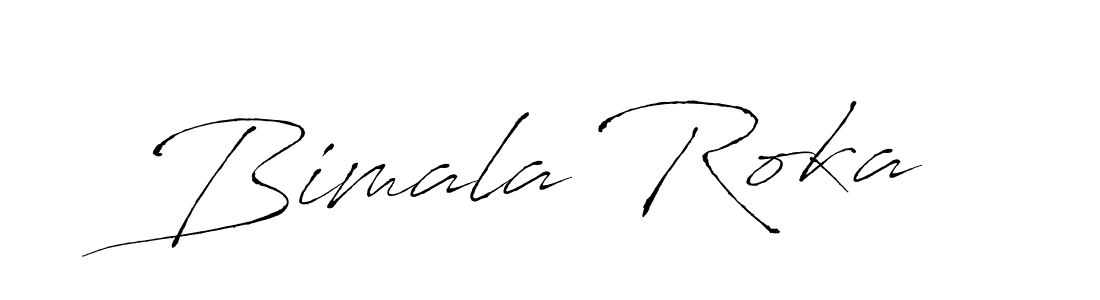 Antro_Vectra is a professional signature style that is perfect for those who want to add a touch of class to their signature. It is also a great choice for those who want to make their signature more unique. Get Bimala Roka name to fancy signature for free. Bimala Roka signature style 6 images and pictures png