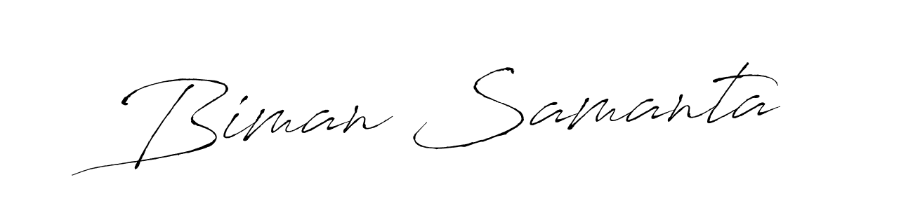 Create a beautiful signature design for name Biman Samanta. With this signature (Antro_Vectra) fonts, you can make a handwritten signature for free. Biman Samanta signature style 6 images and pictures png