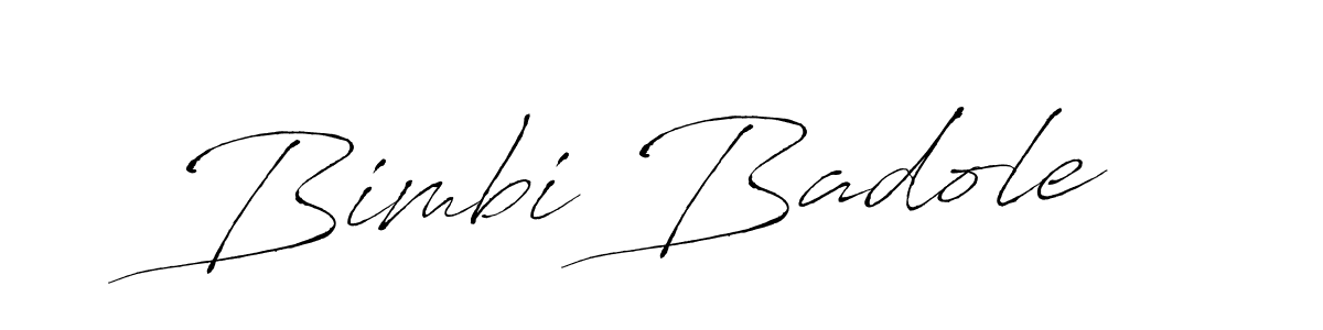 Design your own signature with our free online signature maker. With this signature software, you can create a handwritten (Antro_Vectra) signature for name Bimbi Badole. Bimbi Badole signature style 6 images and pictures png