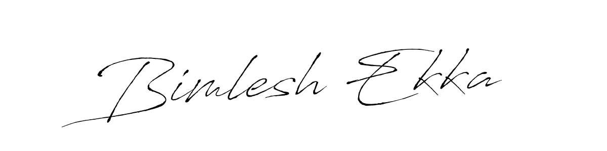 How to make Bimlesh Ekka name signature. Use Antro_Vectra style for creating short signs online. This is the latest handwritten sign. Bimlesh Ekka signature style 6 images and pictures png