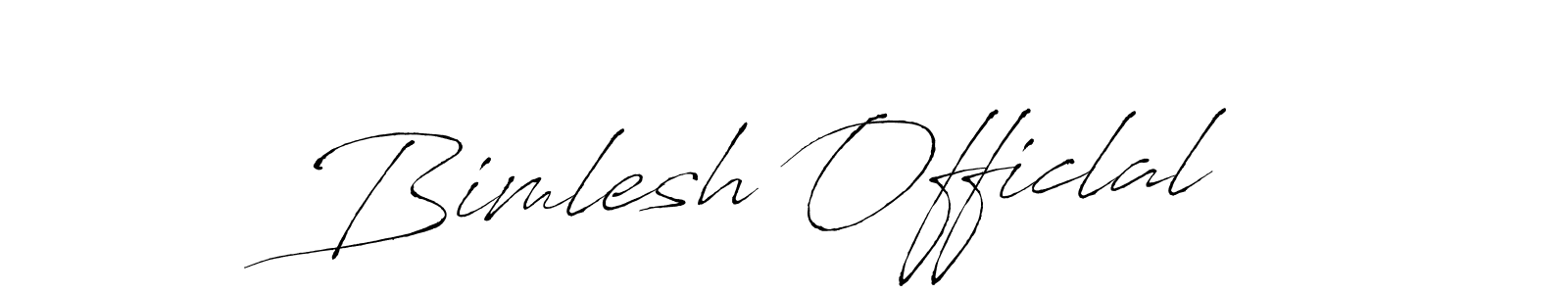 Design your own signature with our free online signature maker. With this signature software, you can create a handwritten (Antro_Vectra) signature for name Bimlesh Officlal. Bimlesh Officlal signature style 6 images and pictures png