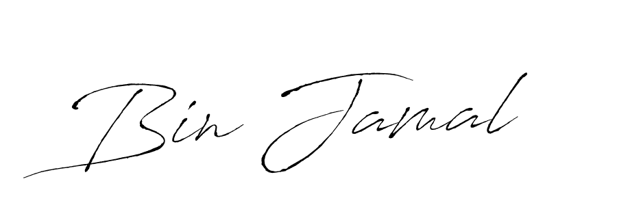 Design your own signature with our free online signature maker. With this signature software, you can create a handwritten (Antro_Vectra) signature for name Bin Jamal. Bin Jamal signature style 6 images and pictures png