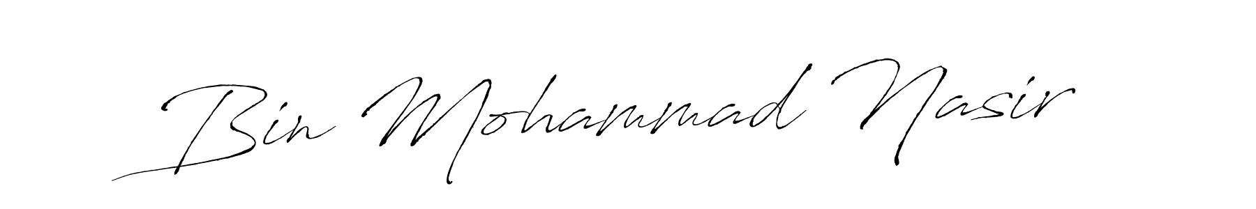 Similarly Antro_Vectra is the best handwritten signature design. Signature creator online .You can use it as an online autograph creator for name Bin Mohammad Nasir. Bin Mohammad Nasir signature style 6 images and pictures png