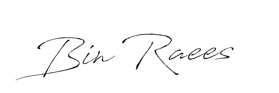 How to make Bin Raees name signature. Use Antro_Vectra style for creating short signs online. This is the latest handwritten sign. Bin Raees signature style 6 images and pictures png