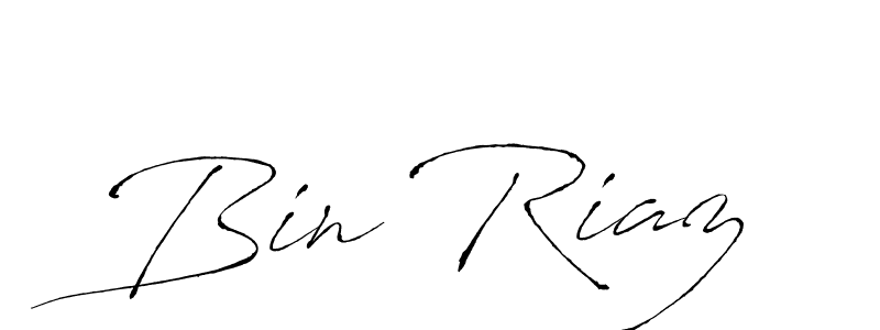 Design your own signature with our free online signature maker. With this signature software, you can create a handwritten (Antro_Vectra) signature for name Bin Riaz. Bin Riaz signature style 6 images and pictures png