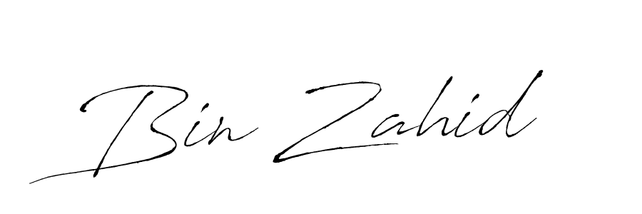 Create a beautiful signature design for name Bin Zahid. With this signature (Antro_Vectra) fonts, you can make a handwritten signature for free. Bin Zahid signature style 6 images and pictures png