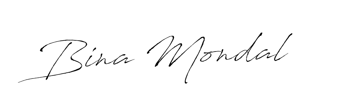 Bina Mondal stylish signature style. Best Handwritten Sign (Antro_Vectra) for my name. Handwritten Signature Collection Ideas for my name Bina Mondal. Bina Mondal signature style 6 images and pictures png