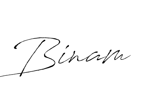 Binam stylish signature style. Best Handwritten Sign (Antro_Vectra) for my name. Handwritten Signature Collection Ideas for my name Binam. Binam signature style 6 images and pictures png