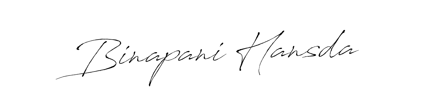 Antro_Vectra is a professional signature style that is perfect for those who want to add a touch of class to their signature. It is also a great choice for those who want to make their signature more unique. Get Binapani Hansda name to fancy signature for free. Binapani Hansda signature style 6 images and pictures png