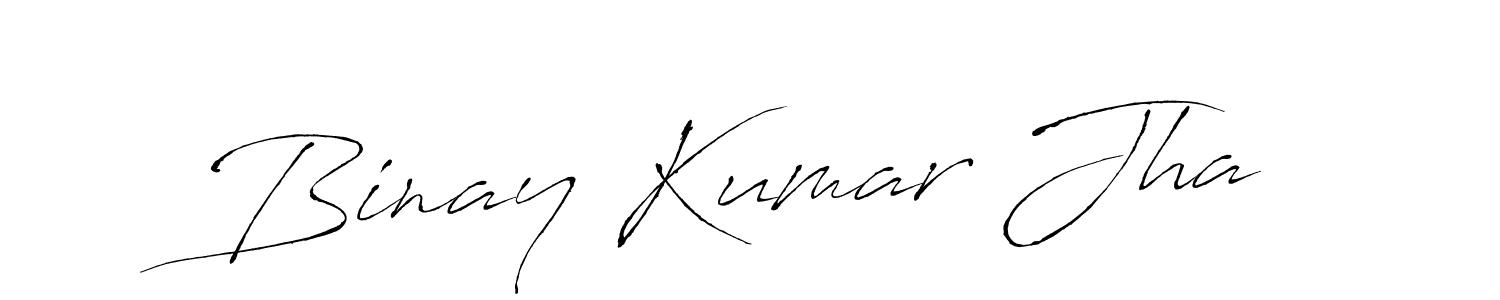 Design your own signature with our free online signature maker. With this signature software, you can create a handwritten (Antro_Vectra) signature for name Binay Kumar Jha. Binay Kumar Jha signature style 6 images and pictures png
