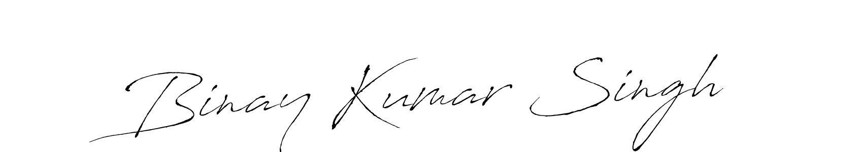 Design your own signature with our free online signature maker. With this signature software, you can create a handwritten (Antro_Vectra) signature for name Binay Kumar Singh. Binay Kumar Singh signature style 6 images and pictures png