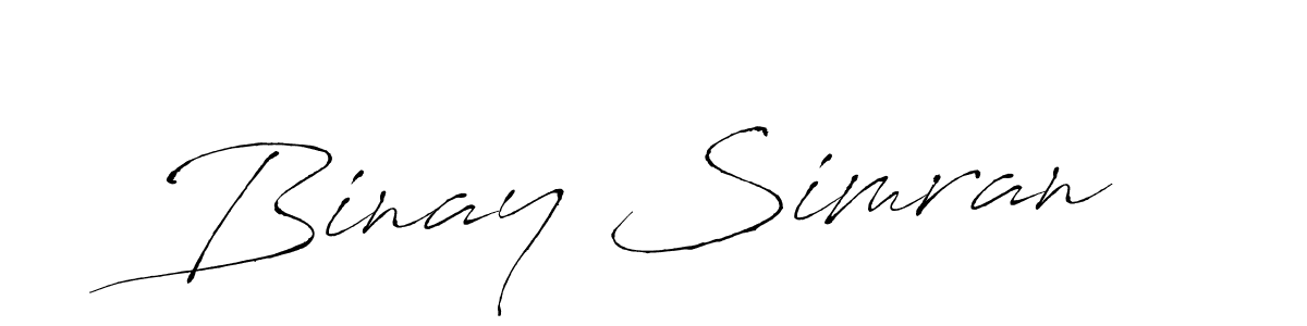 Once you've used our free online signature maker to create your best signature Antro_Vectra style, it's time to enjoy all of the benefits that Binay Simran name signing documents. Binay Simran signature style 6 images and pictures png