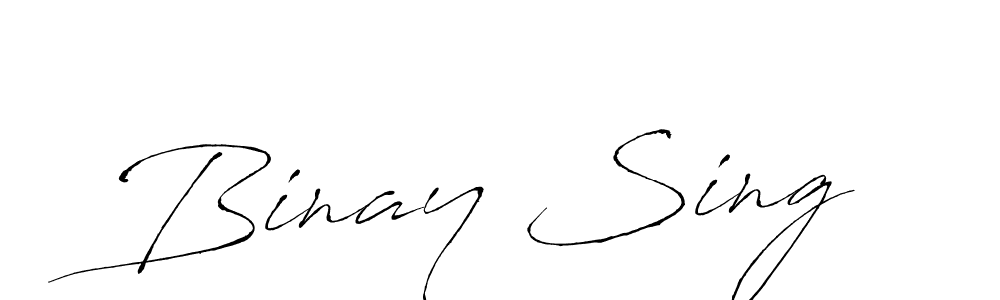 Design your own signature with our free online signature maker. With this signature software, you can create a handwritten (Antro_Vectra) signature for name Binay Sing. Binay Sing signature style 6 images and pictures png