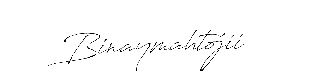Design your own signature with our free online signature maker. With this signature software, you can create a handwritten (Antro_Vectra) signature for name Binaymahtojii. Binaymahtojii signature style 6 images and pictures png