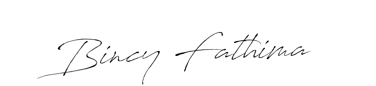 The best way (Antro_Vectra) to make a short signature is to pick only two or three words in your name. The name Bincy Fathima include a total of six letters. For converting this name. Bincy Fathima signature style 6 images and pictures png