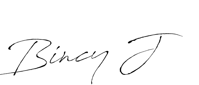 The best way (Antro_Vectra) to make a short signature is to pick only two or three words in your name. The name Bincy J include a total of six letters. For converting this name. Bincy J signature style 6 images and pictures png