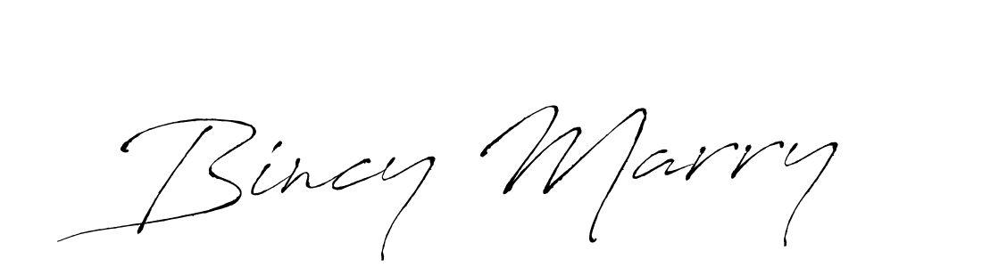 Design your own signature with our free online signature maker. With this signature software, you can create a handwritten (Antro_Vectra) signature for name Bincy Marry. Bincy Marry signature style 6 images and pictures png