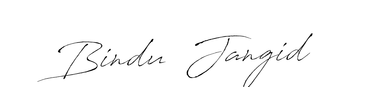 Antro_Vectra is a professional signature style that is perfect for those who want to add a touch of class to their signature. It is also a great choice for those who want to make their signature more unique. Get Bindu  Jangid name to fancy signature for free. Bindu  Jangid signature style 6 images and pictures png