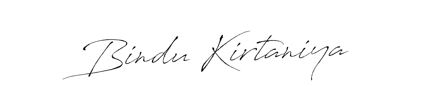 Design your own signature with our free online signature maker. With this signature software, you can create a handwritten (Antro_Vectra) signature for name Bindu Kirtaniya. Bindu Kirtaniya signature style 6 images and pictures png