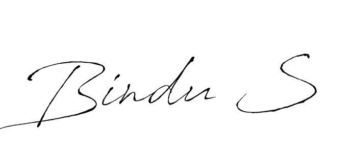 Bindu S stylish signature style. Best Handwritten Sign (Antro_Vectra) for my name. Handwritten Signature Collection Ideas for my name Bindu S. Bindu S signature style 6 images and pictures png