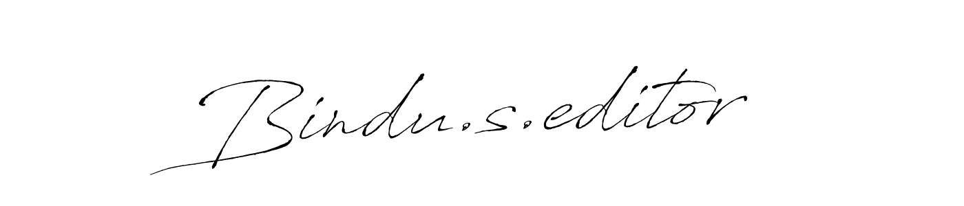 The best way (Antro_Vectra) to make a short signature is to pick only two or three words in your name. The name Bindu.s.editor include a total of six letters. For converting this name. Bindu.s.editor signature style 6 images and pictures png