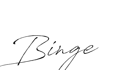 Also we have Binge name is the best signature style. Create professional handwritten signature collection using Antro_Vectra autograph style. Binge signature style 6 images and pictures png