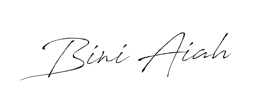 How to make Bini Aiah signature? Antro_Vectra is a professional autograph style. Create handwritten signature for Bini Aiah name. Bini Aiah signature style 6 images and pictures png