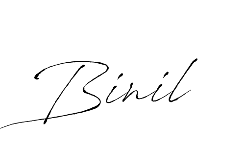 Binil stylish signature style. Best Handwritten Sign (Antro_Vectra) for my name. Handwritten Signature Collection Ideas for my name Binil. Binil signature style 6 images and pictures png