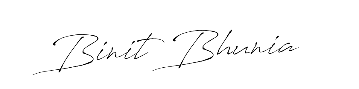 How to make Binit Bhunia signature? Antro_Vectra is a professional autograph style. Create handwritten signature for Binit Bhunia name. Binit Bhunia signature style 6 images and pictures png