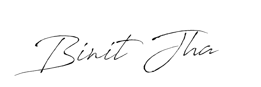 How to make Binit Jha signature? Antro_Vectra is a professional autograph style. Create handwritten signature for Binit Jha name. Binit Jha signature style 6 images and pictures png