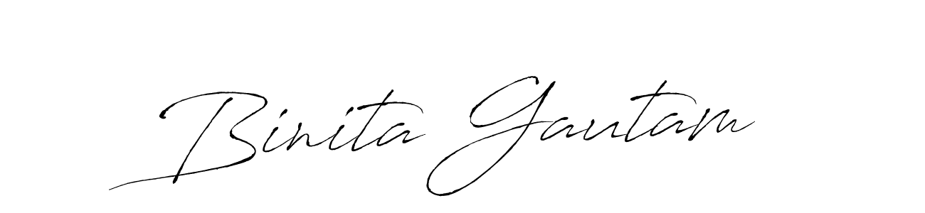 Design your own signature with our free online signature maker. With this signature software, you can create a handwritten (Antro_Vectra) signature for name Binita Gautam. Binita Gautam signature style 6 images and pictures png