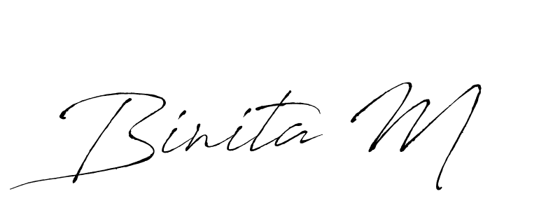 Best and Professional Signature Style for Binita M. Antro_Vectra Best Signature Style Collection. Binita M signature style 6 images and pictures png