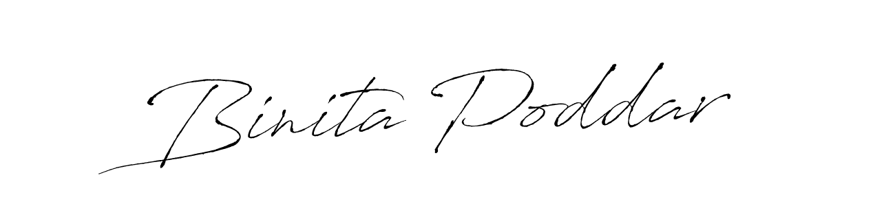 Binita Poddar stylish signature style. Best Handwritten Sign (Antro_Vectra) for my name. Handwritten Signature Collection Ideas for my name Binita Poddar. Binita Poddar signature style 6 images and pictures png