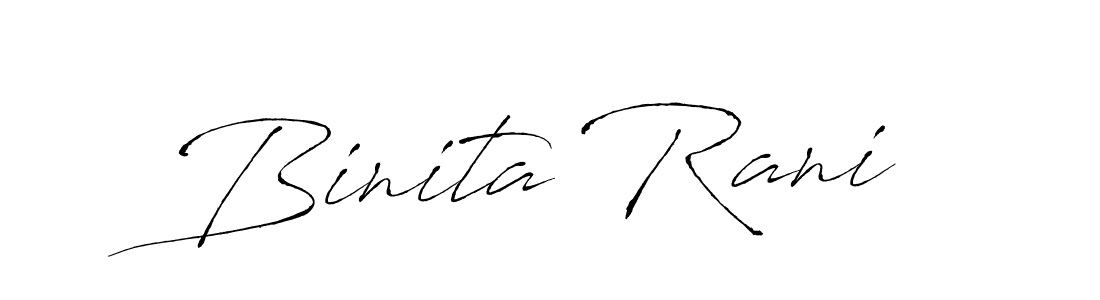 Create a beautiful signature design for name Binita Rani. With this signature (Antro_Vectra) fonts, you can make a handwritten signature for free. Binita Rani signature style 6 images and pictures png