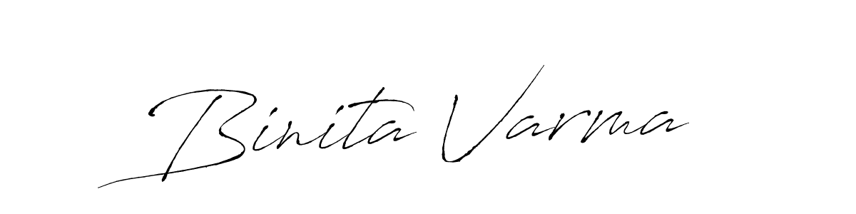 Design your own signature with our free online signature maker. With this signature software, you can create a handwritten (Antro_Vectra) signature for name Binita Varma. Binita Varma signature style 6 images and pictures png