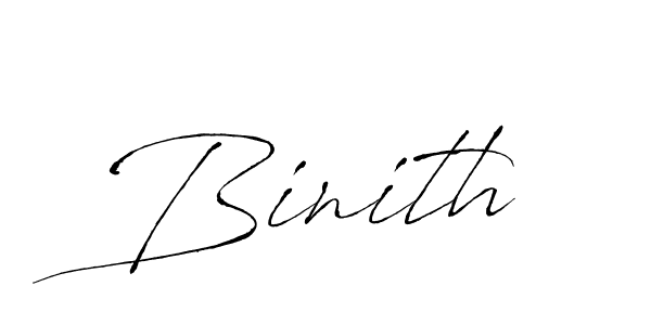 The best way (Antro_Vectra) to make a short signature is to pick only two or three words in your name. The name Binith include a total of six letters. For converting this name. Binith signature style 6 images and pictures png