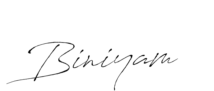 Design your own signature with our free online signature maker. With this signature software, you can create a handwritten (Antro_Vectra) signature for name Biniyam. Biniyam signature style 6 images and pictures png