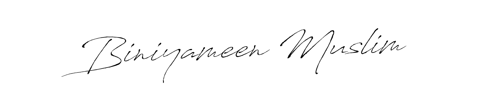 Similarly Antro_Vectra is the best handwritten signature design. Signature creator online .You can use it as an online autograph creator for name Biniyameen Muslim. Biniyameen Muslim signature style 6 images and pictures png