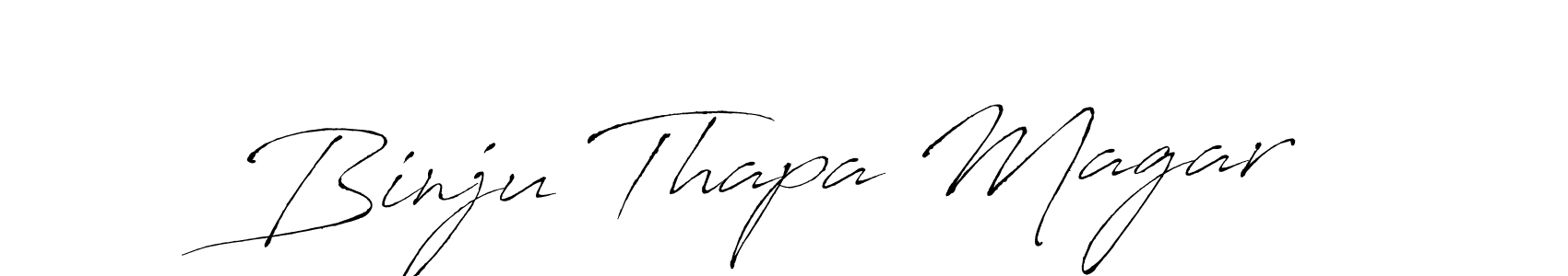 Antro_Vectra is a professional signature style that is perfect for those who want to add a touch of class to their signature. It is also a great choice for those who want to make their signature more unique. Get Binju Thapa Magar name to fancy signature for free. Binju Thapa Magar signature style 6 images and pictures png