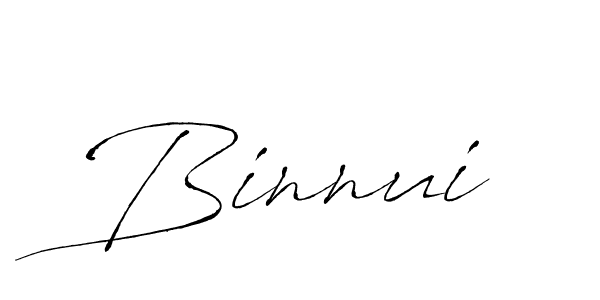 Use a signature maker to create a handwritten signature online. With this signature software, you can design (Antro_Vectra) your own signature for name Binnui. Binnui signature style 6 images and pictures png