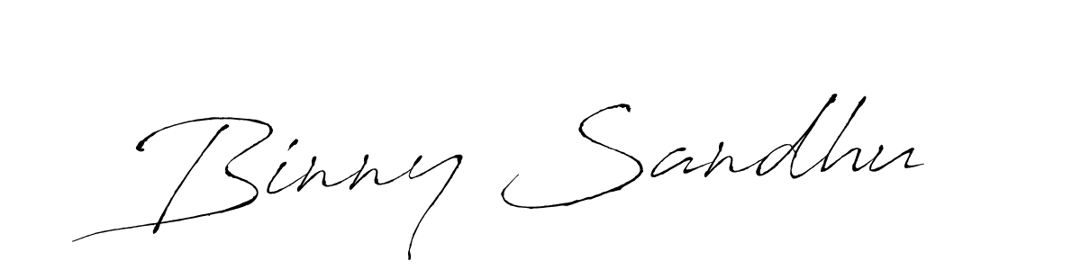 Binny Sandhu stylish signature style. Best Handwritten Sign (Antro_Vectra) for my name. Handwritten Signature Collection Ideas for my name Binny Sandhu. Binny Sandhu signature style 6 images and pictures png