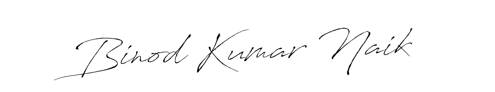 Design your own signature with our free online signature maker. With this signature software, you can create a handwritten (Antro_Vectra) signature for name Binod Kumar Naik. Binod Kumar Naik signature style 6 images and pictures png
