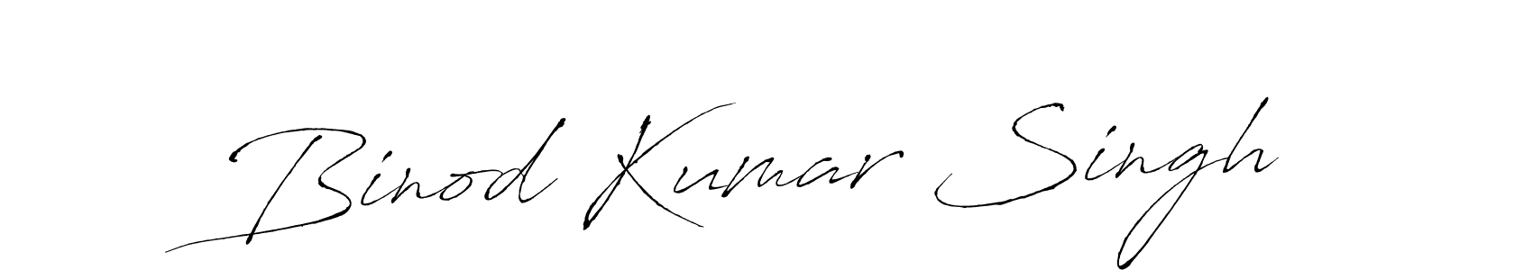 Design your own signature with our free online signature maker. With this signature software, you can create a handwritten (Antro_Vectra) signature for name Binod Kumar Singh. Binod Kumar Singh signature style 6 images and pictures png