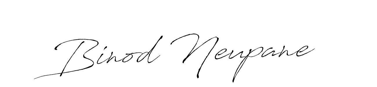 Create a beautiful signature design for name Binod Neupane. With this signature (Antro_Vectra) fonts, you can make a handwritten signature for free. Binod Neupane signature style 6 images and pictures png